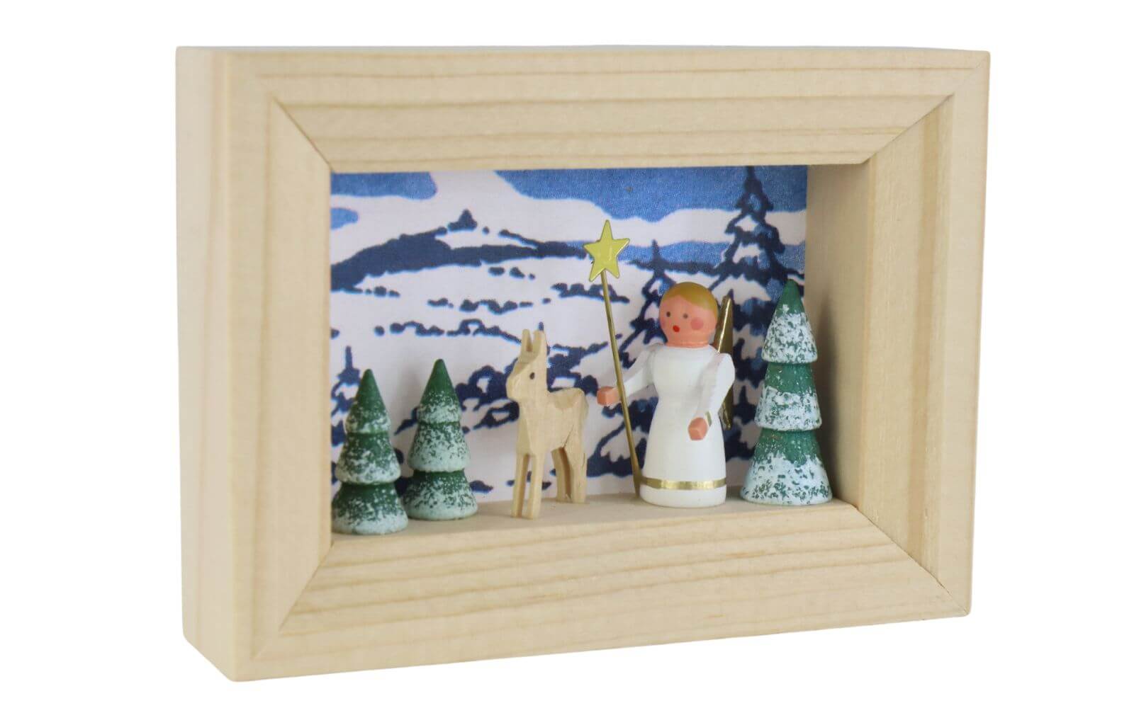 Miniature in frame angel with deer by Gunter Flath_2