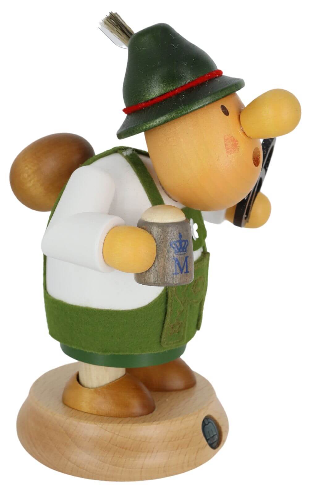 Smoking man Müllerchen® Bavarian in traditional costume by Müller Kleinkunst_2