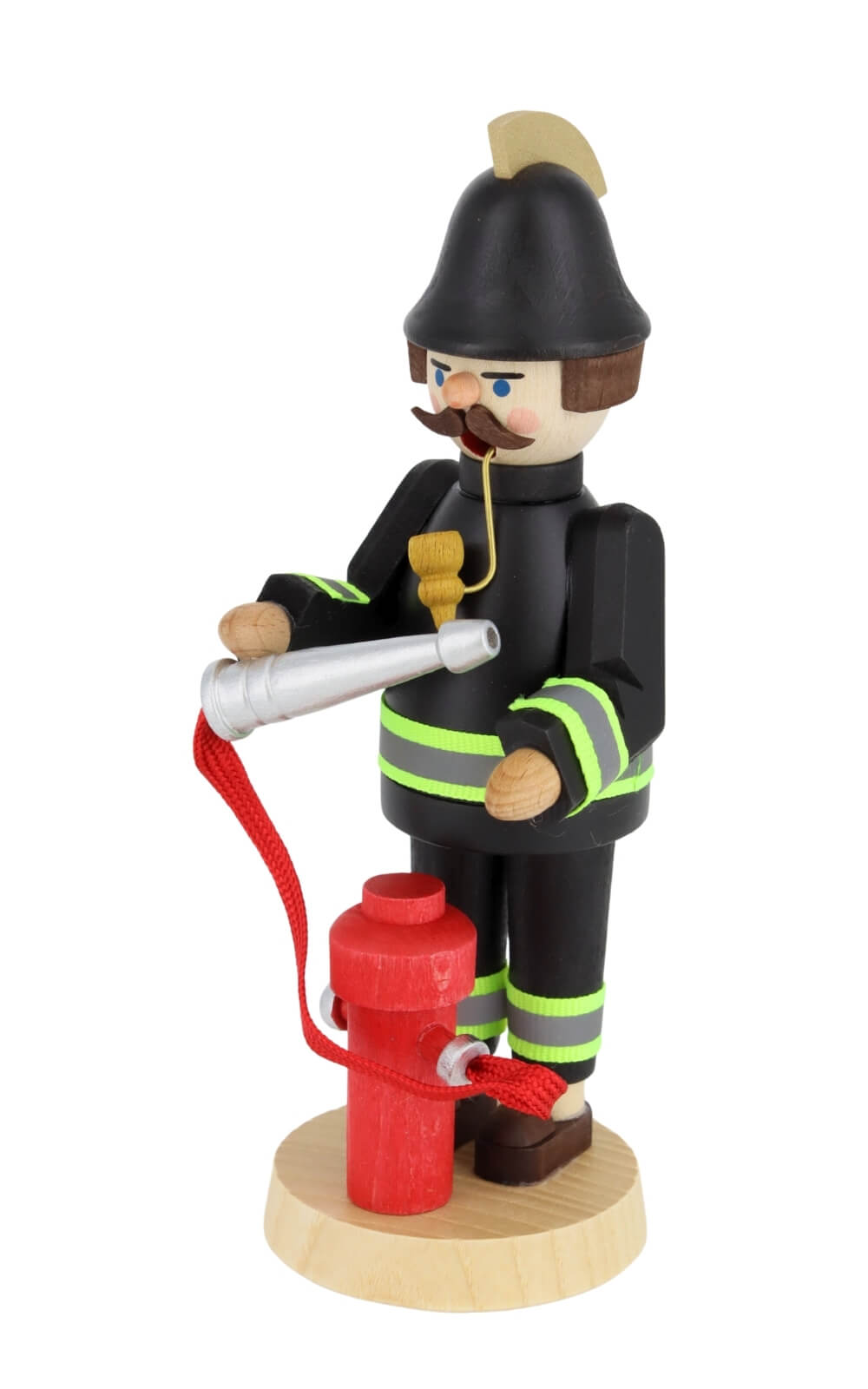 Smoking Man Firefighter, 16 cm / 6,3 inch by Richard Glässer_3