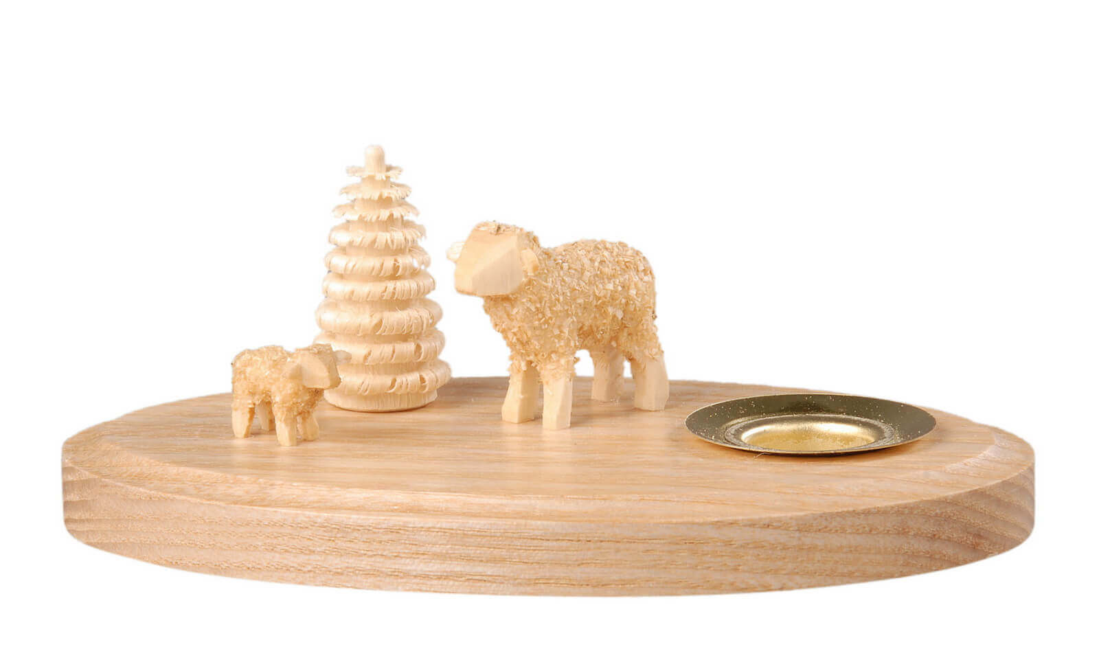 Candlestick with 2 sheep, 11 cm by Albin Preißler