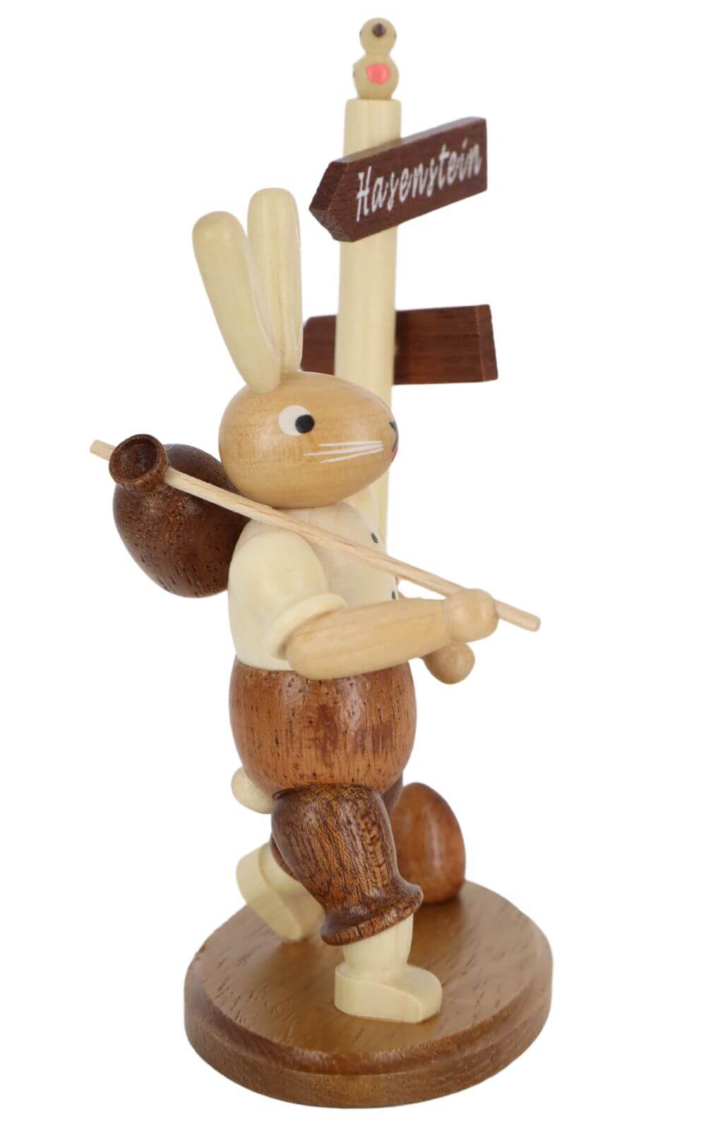 Hare Wanderer at the signpost, 14 cm, natural by Müller Kleinkunst_2