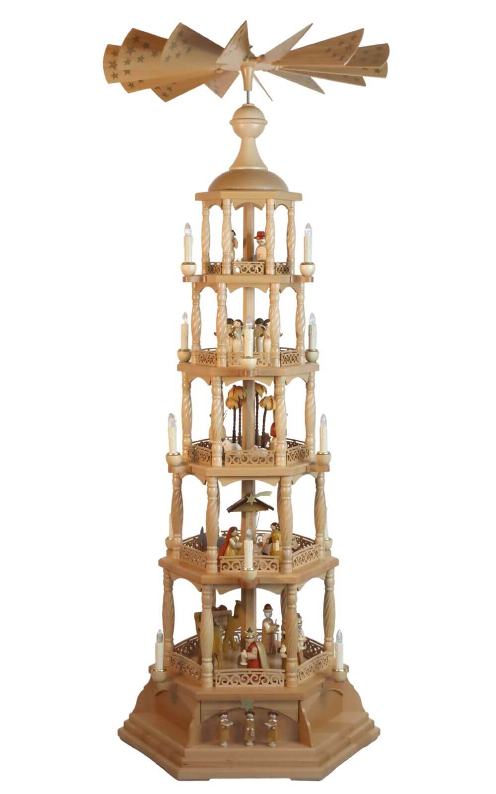Christmas pyramid with Holy Story, 5 - storey, electric by Richard Glässer_pic2
