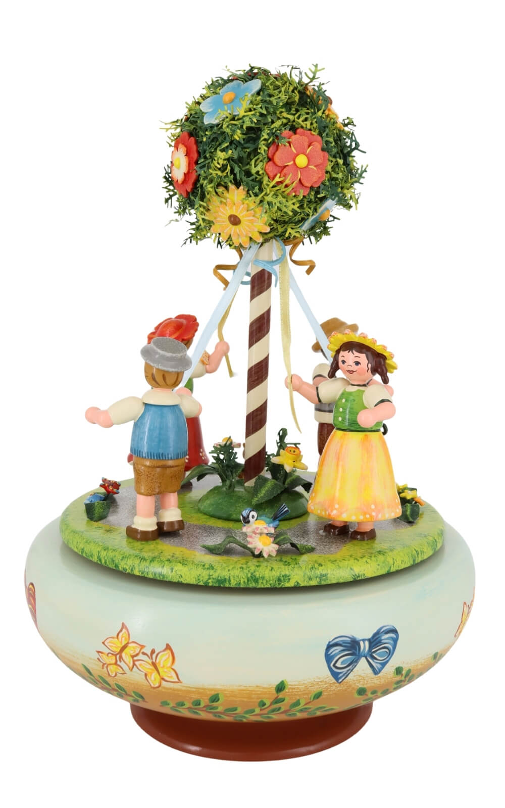 Music box May dance, Melody: All the birds are already there, 26 cm (10.24 inch), colorful by Hubrig Volkskunst_4