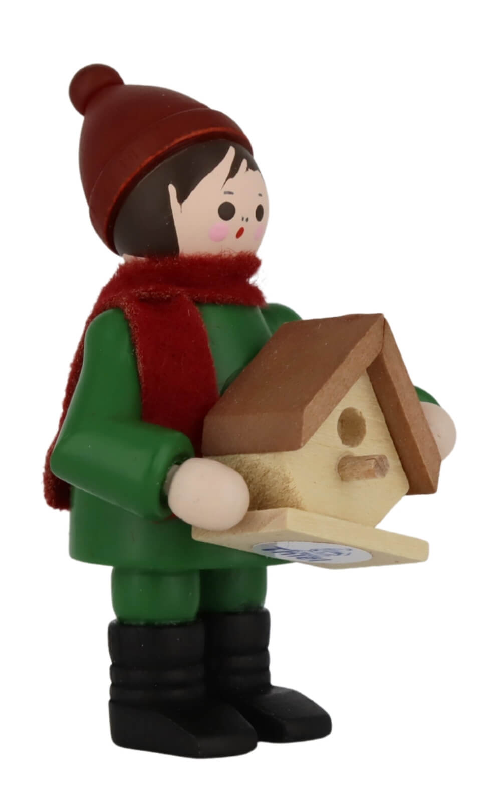 Miniature boy with nesting box, colored, 6 cm/2.36 in by Romy Thiel_3