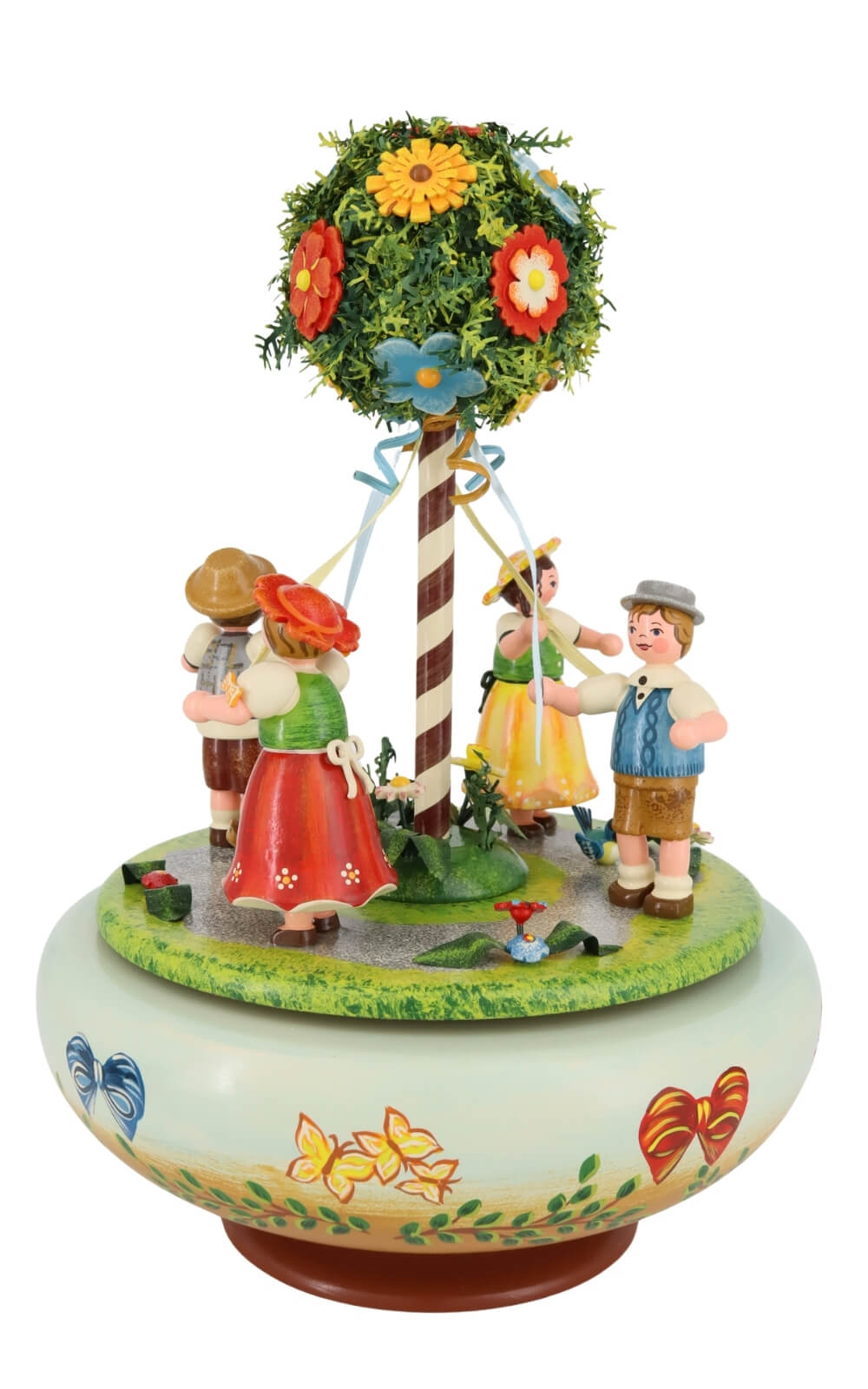Music box May dance, Melody: All the birds are already there, 26 cm (10.24 inch), colorful by Hubrig Volkskunst_5
