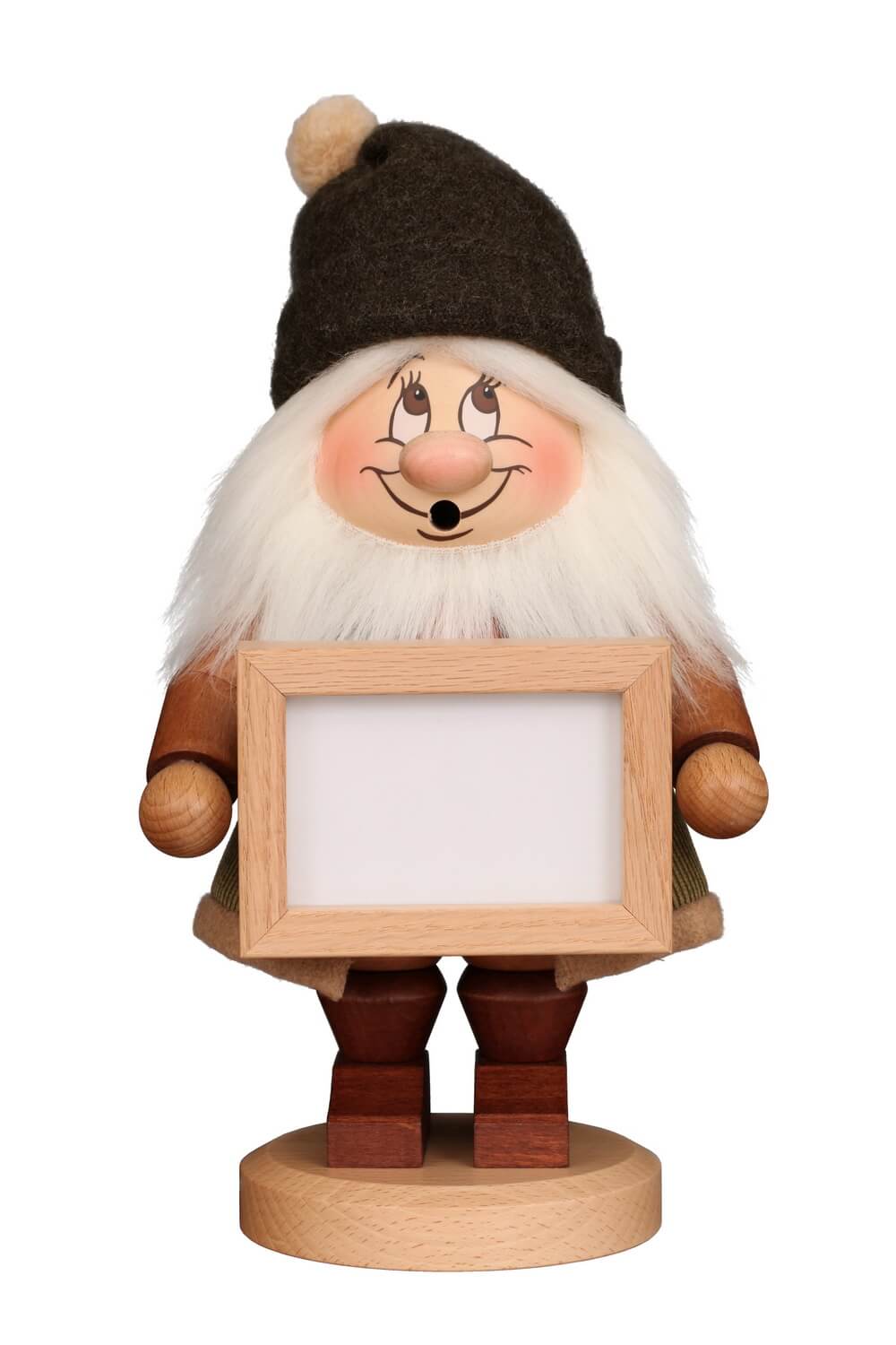 Smoking gnome with picture frame, 30 cm by Christian Ulbricht
