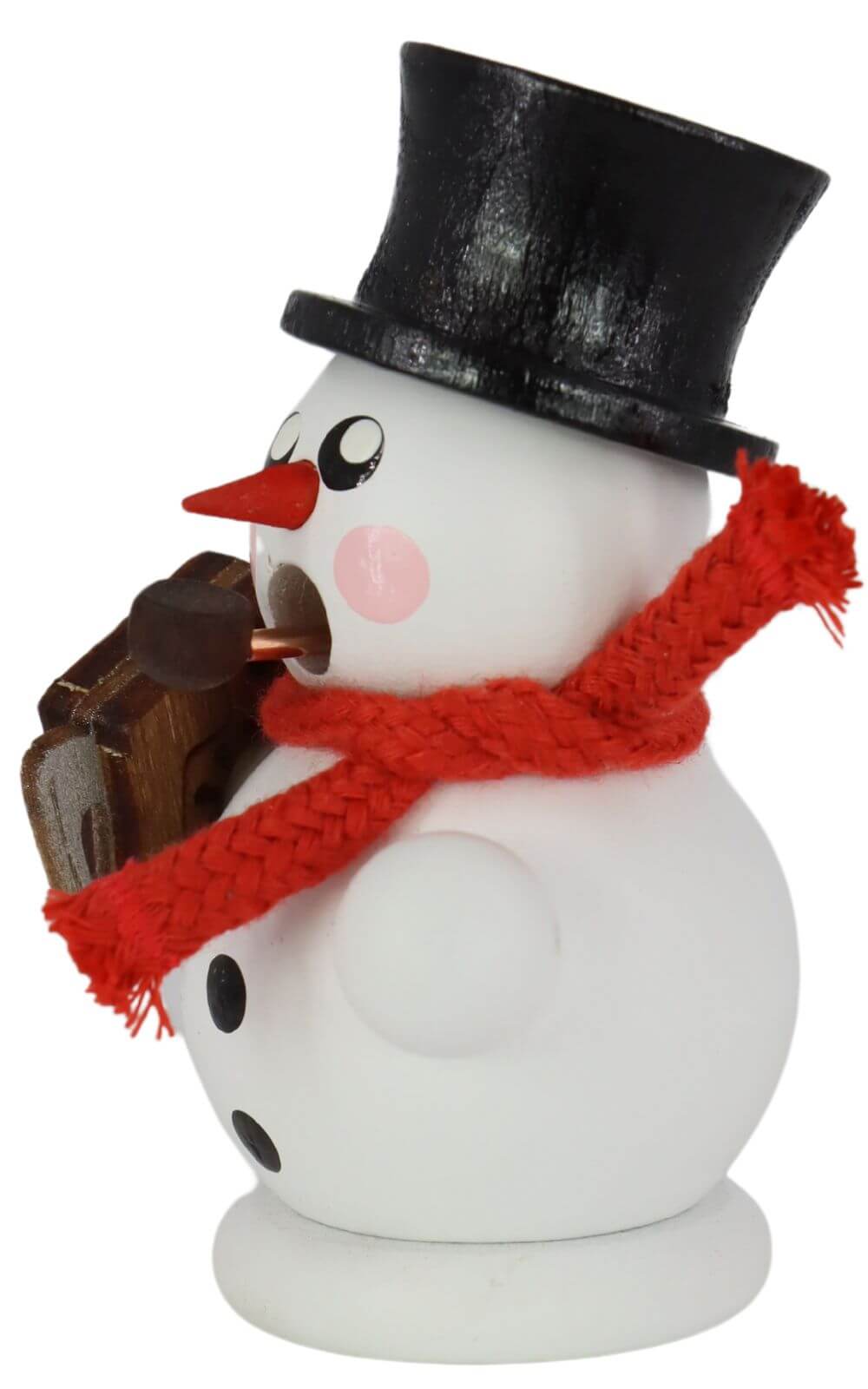 Smoking man snowman with ice skate, colored by Gerd Hofmann_3
