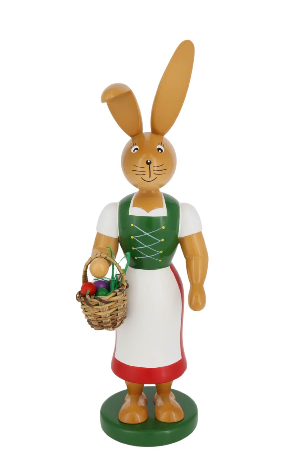 Easter bunny - bunny with long skirt and apron, 26 cm by Holzkunst Gahlenz