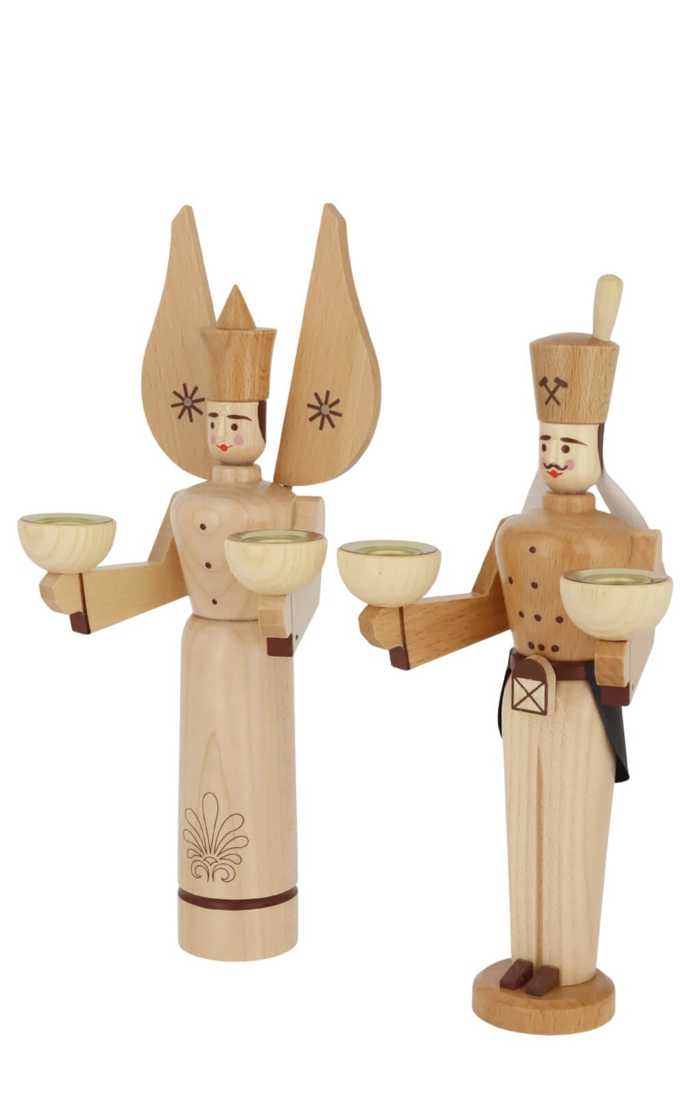 Miner and angel for wax candles, natural by Eckert_2