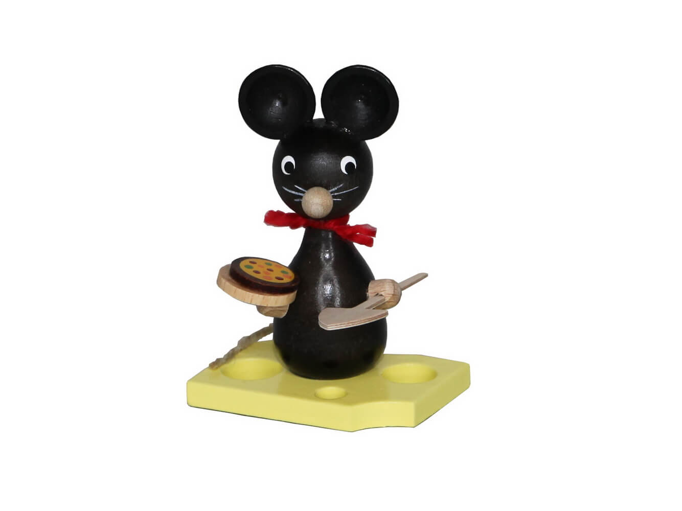 Miniature - Mouse child with pizza, 7 cm, colored by Ralf Zenker