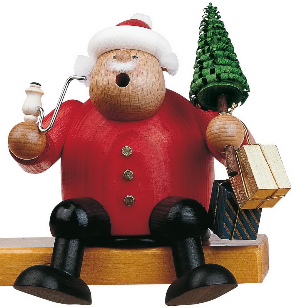 Smoking man edge stool Santa Claus, 15 cm by KWO