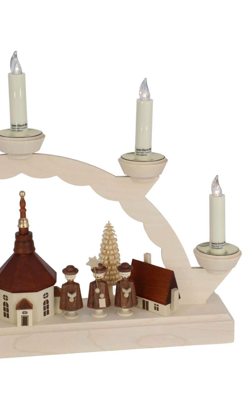 LED candle arch Seiffen village, 5 Lumix candles from SEIFFEN.COM_5