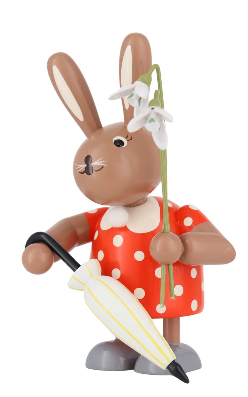 Easter bunny - Bunny with snowdrop, 11 cm by KWO_3