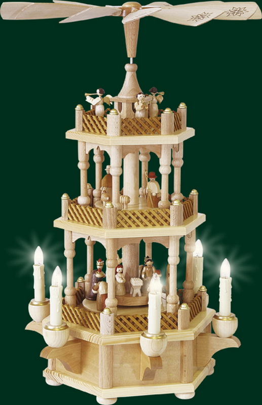 Christmas pyramid of the Nativity of Christ, electric by Richard Glässer