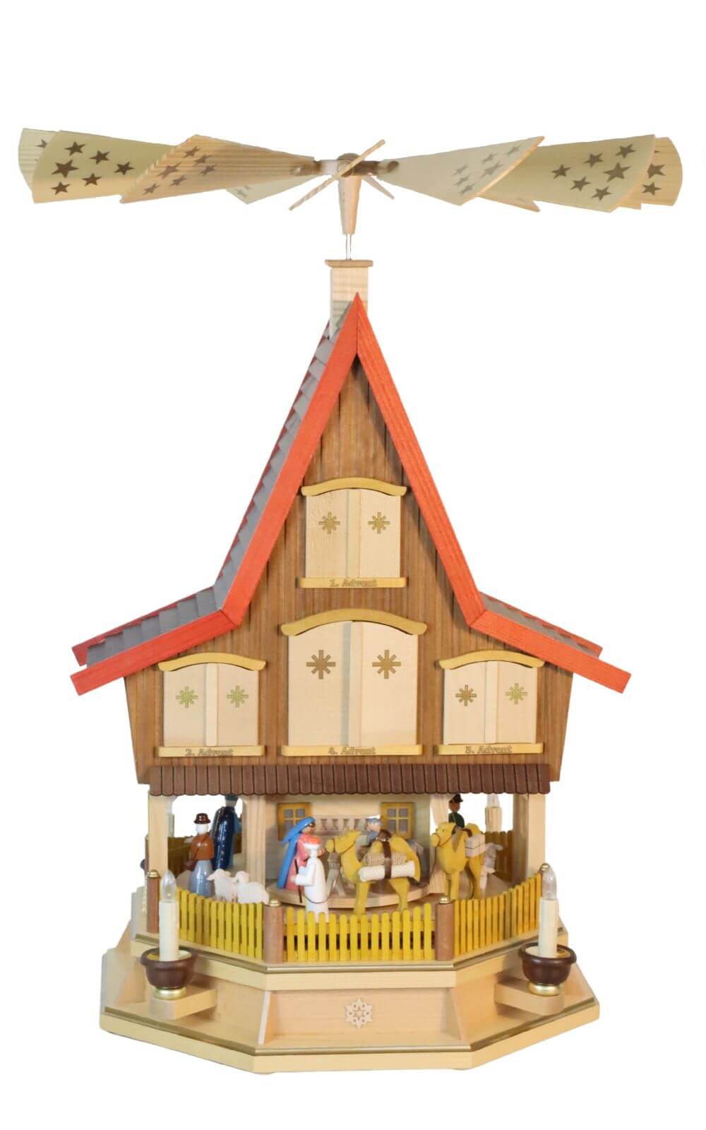 Christmas pyramid, 3 storey advent house with holy story by Richard Glässer_pic3