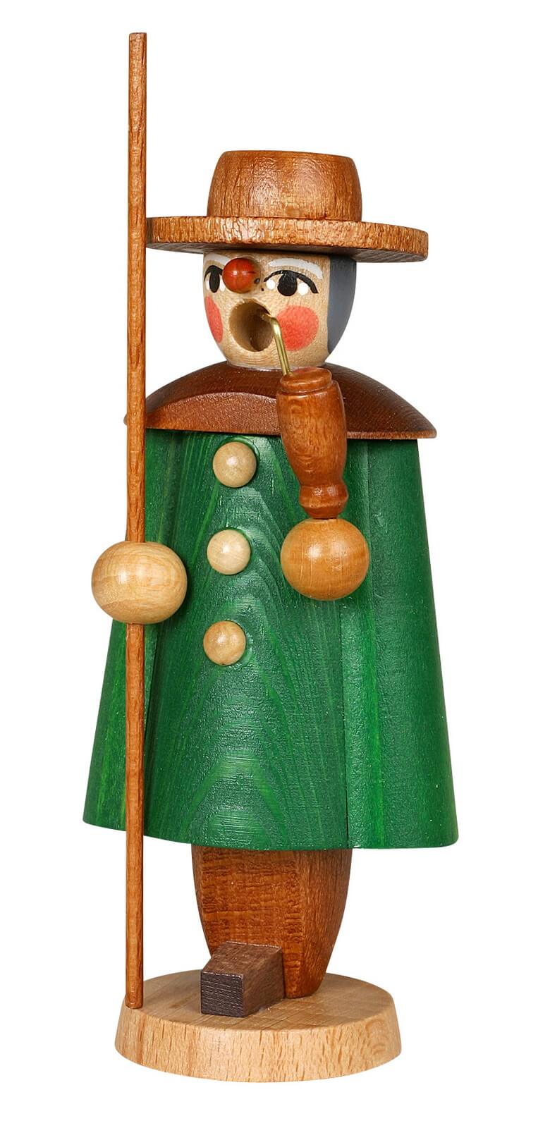 Smoking shepherd, 11 cm by Jan Stephani from Seiffen in the Ore Mountains