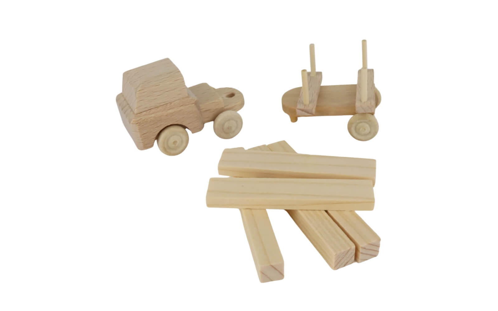 Wooden Car truck with wood, nature_3