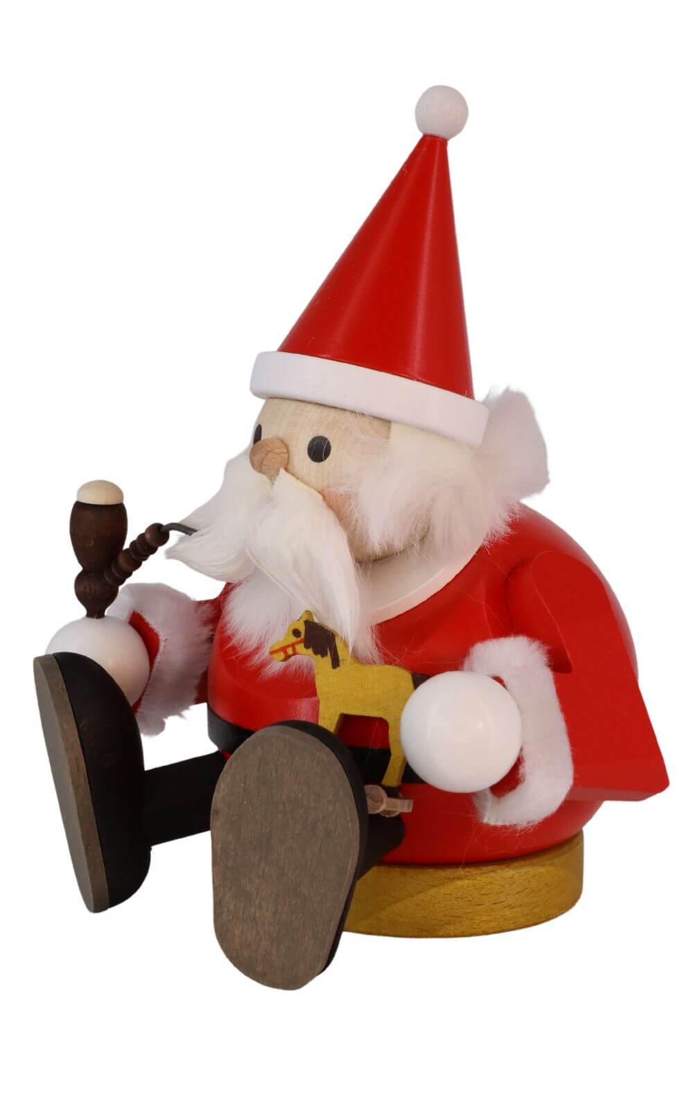 Ball smoking man - Santa Claus sitting, 15 cm by Richard Glässer_2
