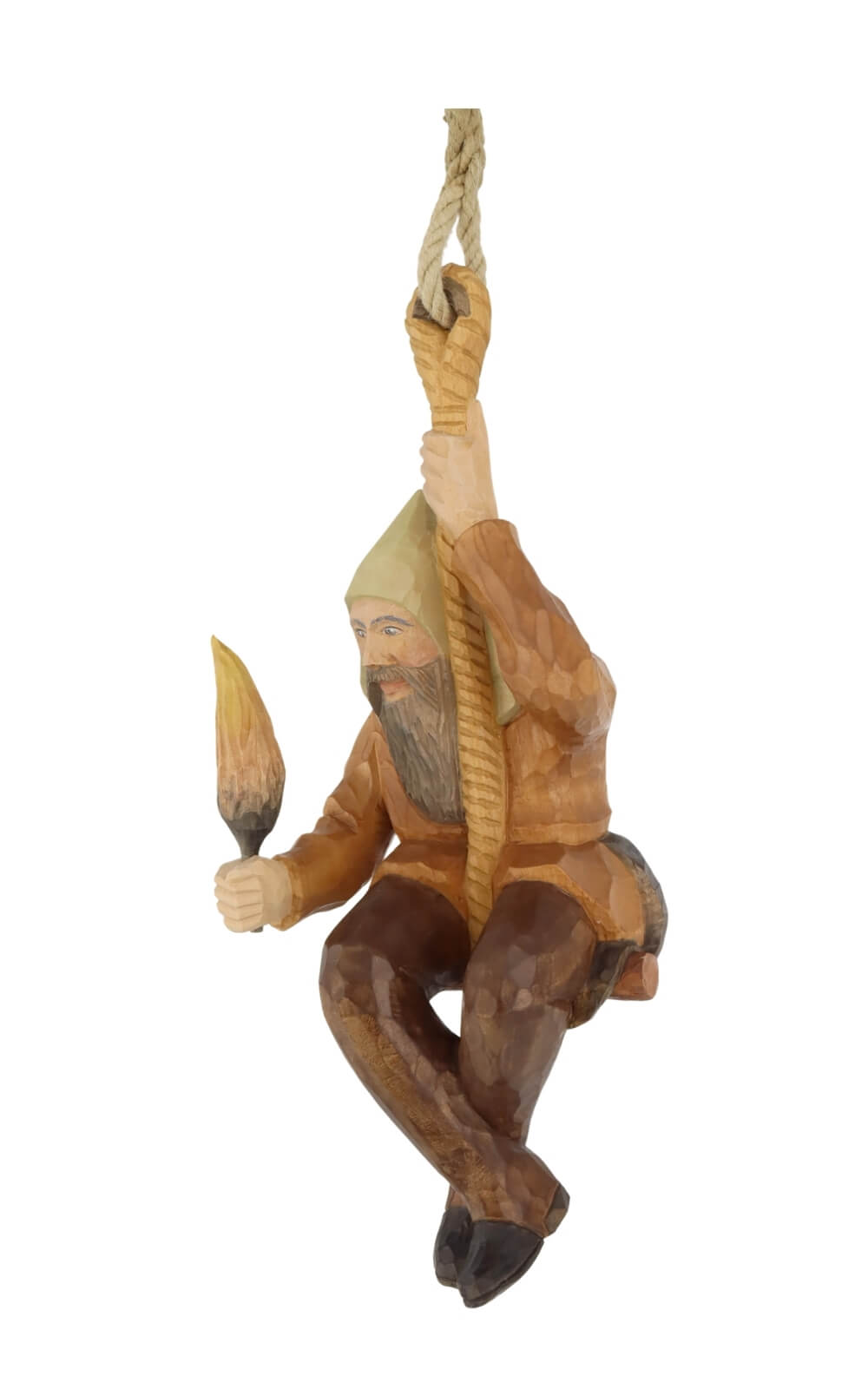 Rope figure, coloured, carved, 36 cm / 14,2 inches, from the Erzgebirge woodcarving tradition_3