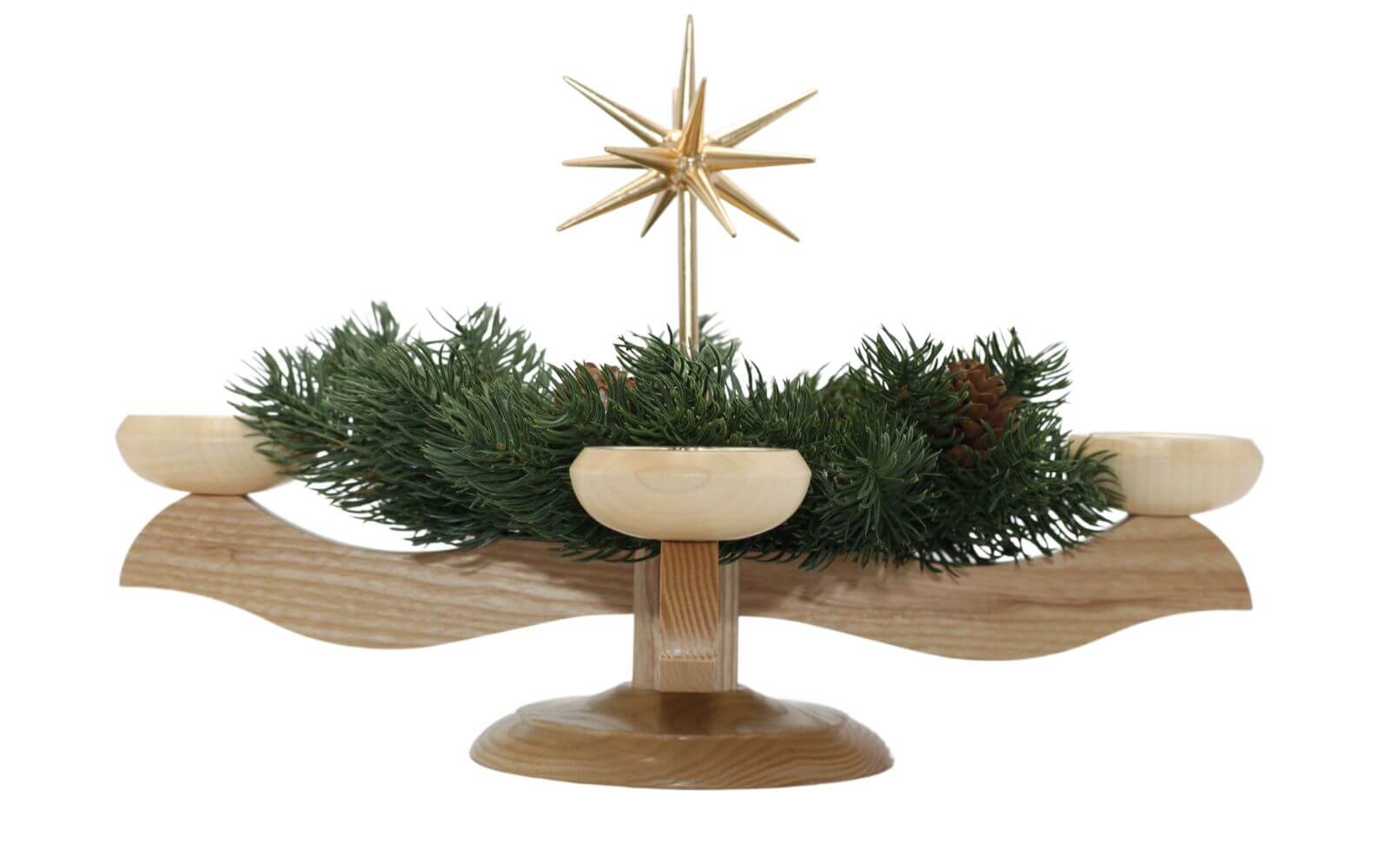 Advent candlestick with poinsettia and fir wreath, nature by Albin Preißler_pic3