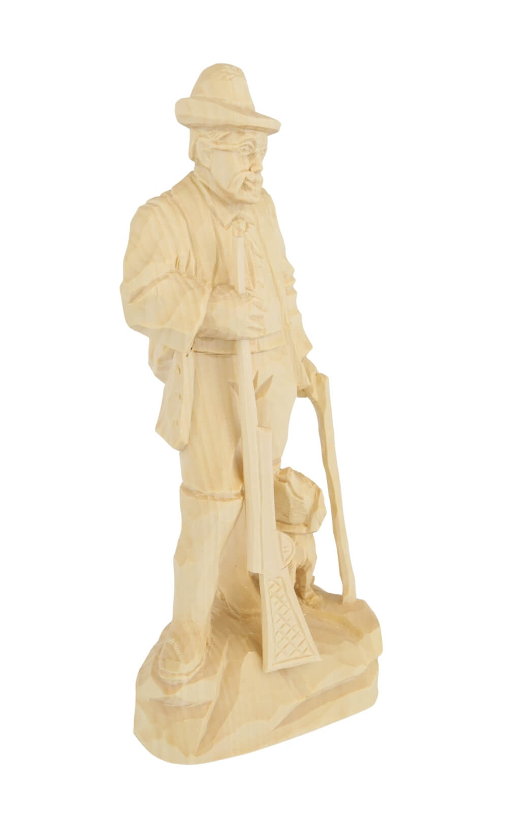 Karl Stülpner with dog, 25 cm / 9,8 inches, natural finish, a woodcarving from the Ore Mountains3