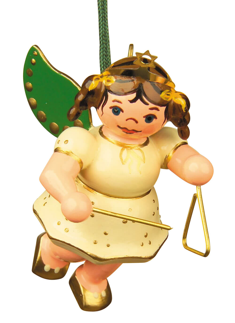 Christmas tree decoration Christmas angel with triangle by Hubrig Volkskunst