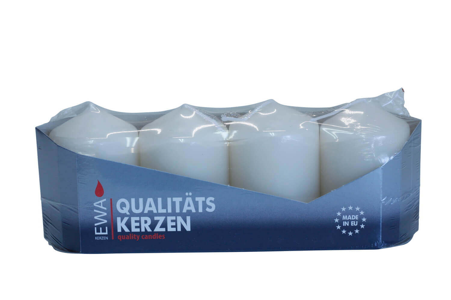 EWA Pillar candles, champagne, 4 pieces, Ø 40 mm x 60 mm high