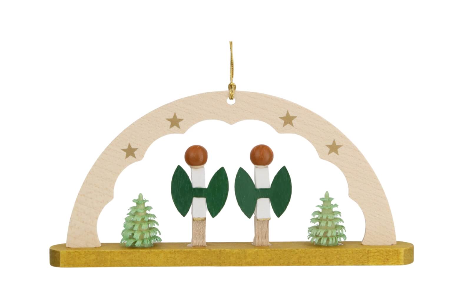 Christmas tree decoration Schwibbogen with angel, 11 cm / 4,3 inch by Richard Glässer_2