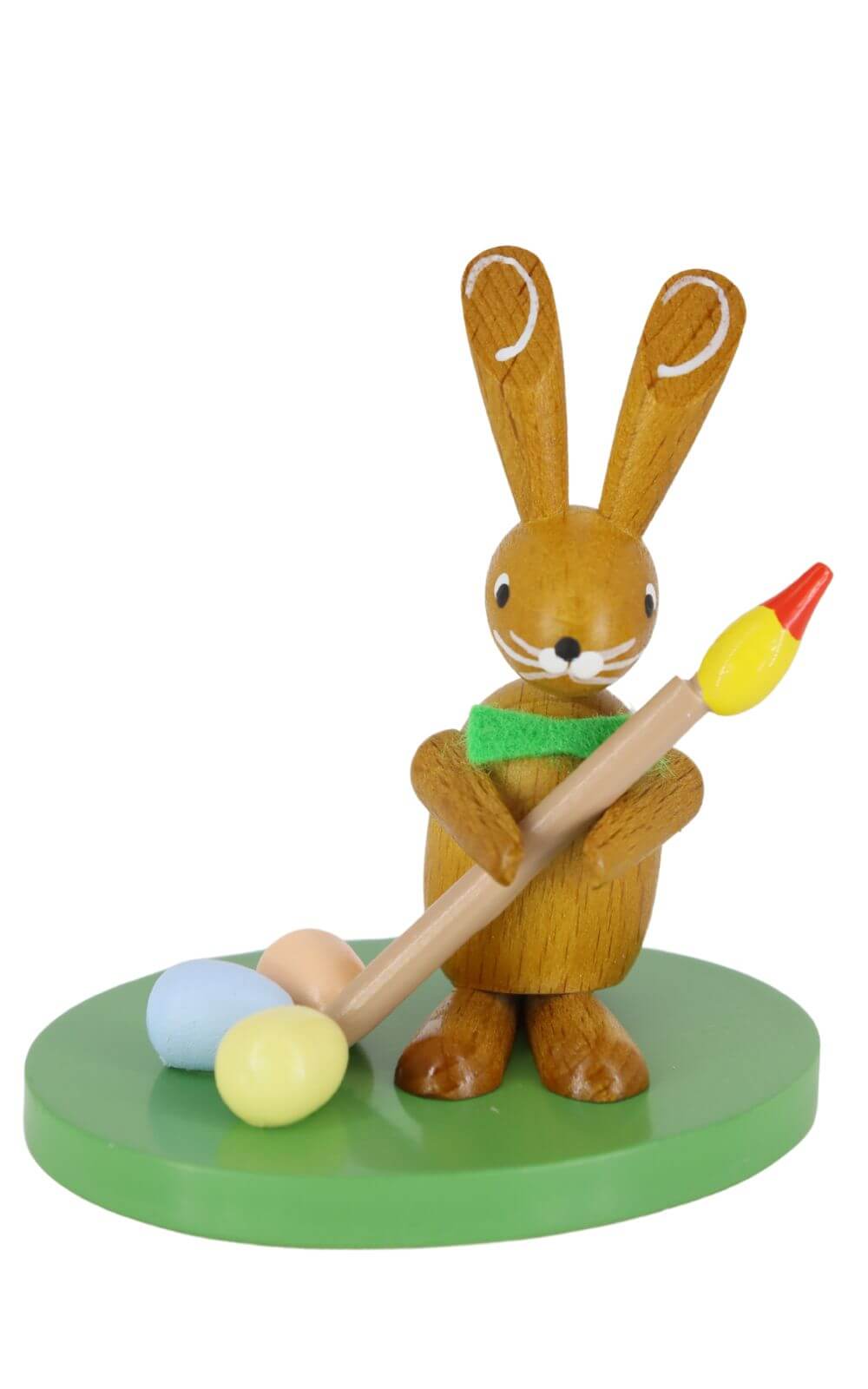 Easter bunny with brush, colored, 7 cm by Ralf Zenker_1