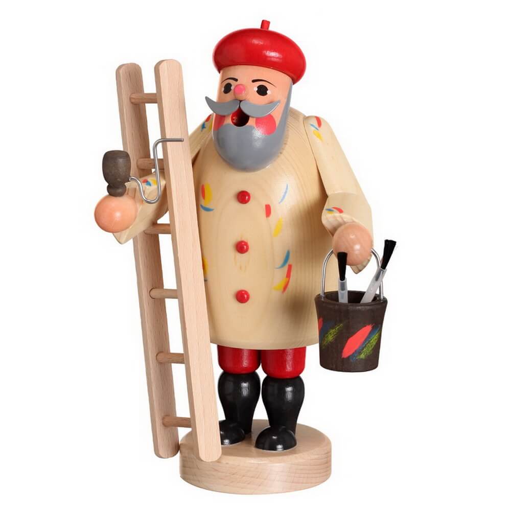 Smoking man painter, 21 cm by Karl Werner