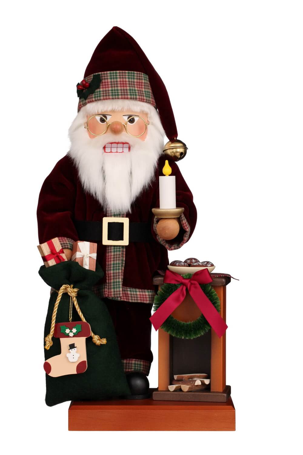 Premium Nutcracker Santa Claus by the Fireplace, 49 cm by Christian Ulbricht