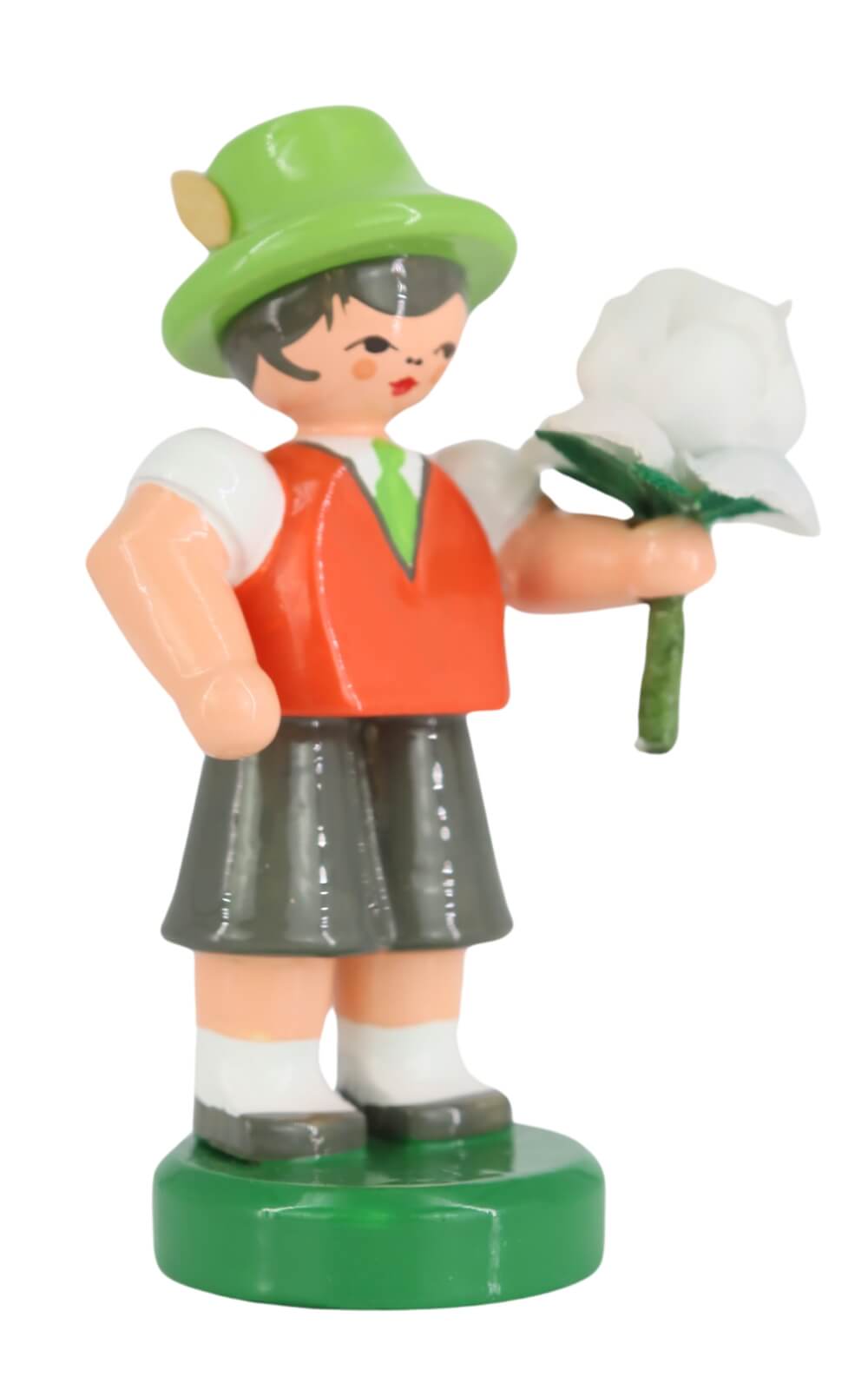 Miniature flower child - boy, orange/green by Figurenland Uhlig GmbH_2