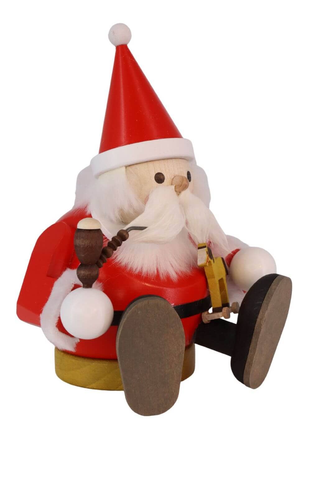 Ball smoking man - Santa Claus sitting, 15 cm by Richard Glässer_3