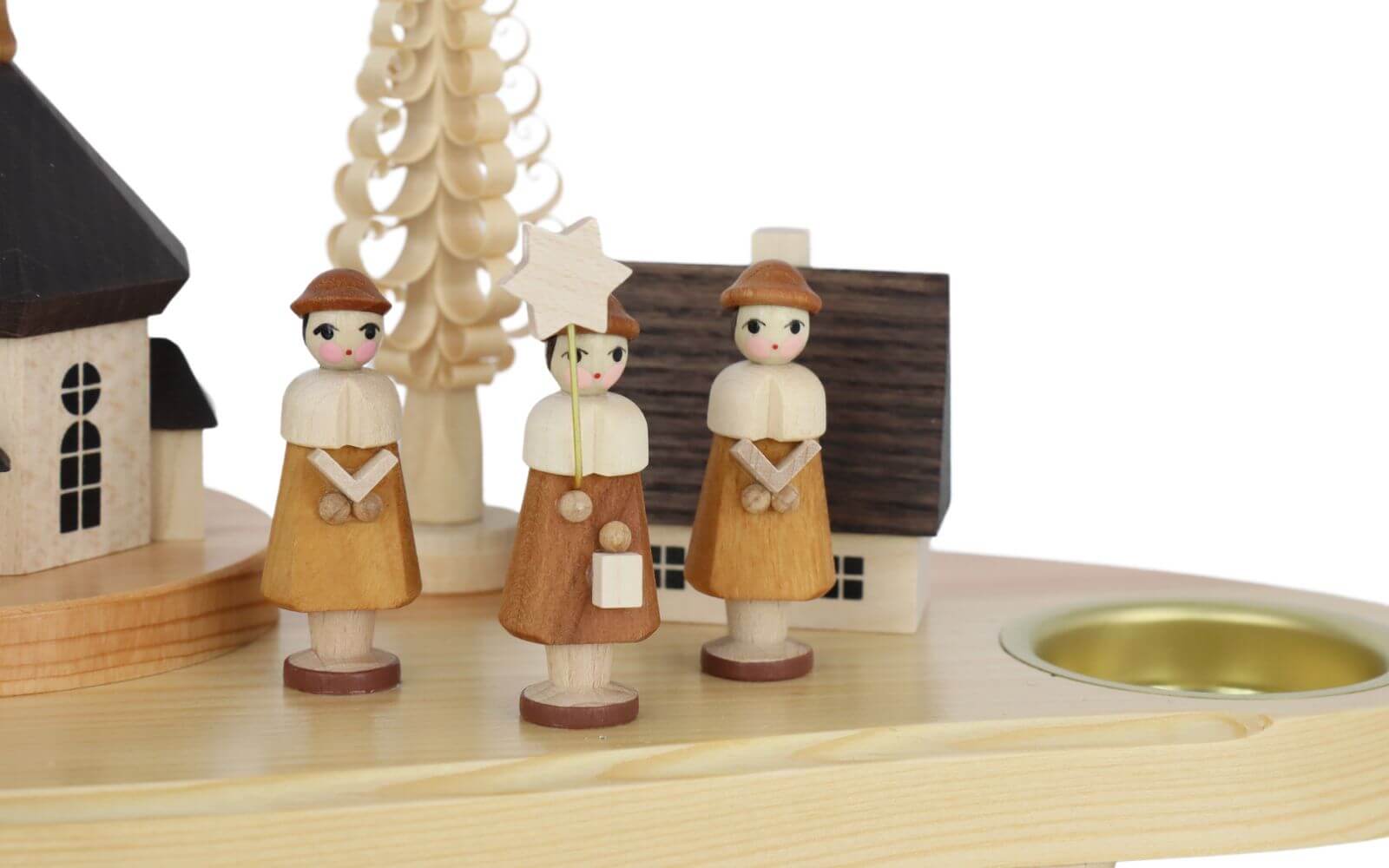 Christmas candle holder Seiffen church, lantern children, Kurrende, nature by Knuth Neuber_4