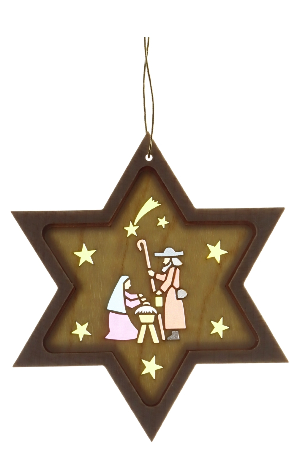 Christmas tree decoration star with diaphanous image of the Holy Family by Richard Glässer_2