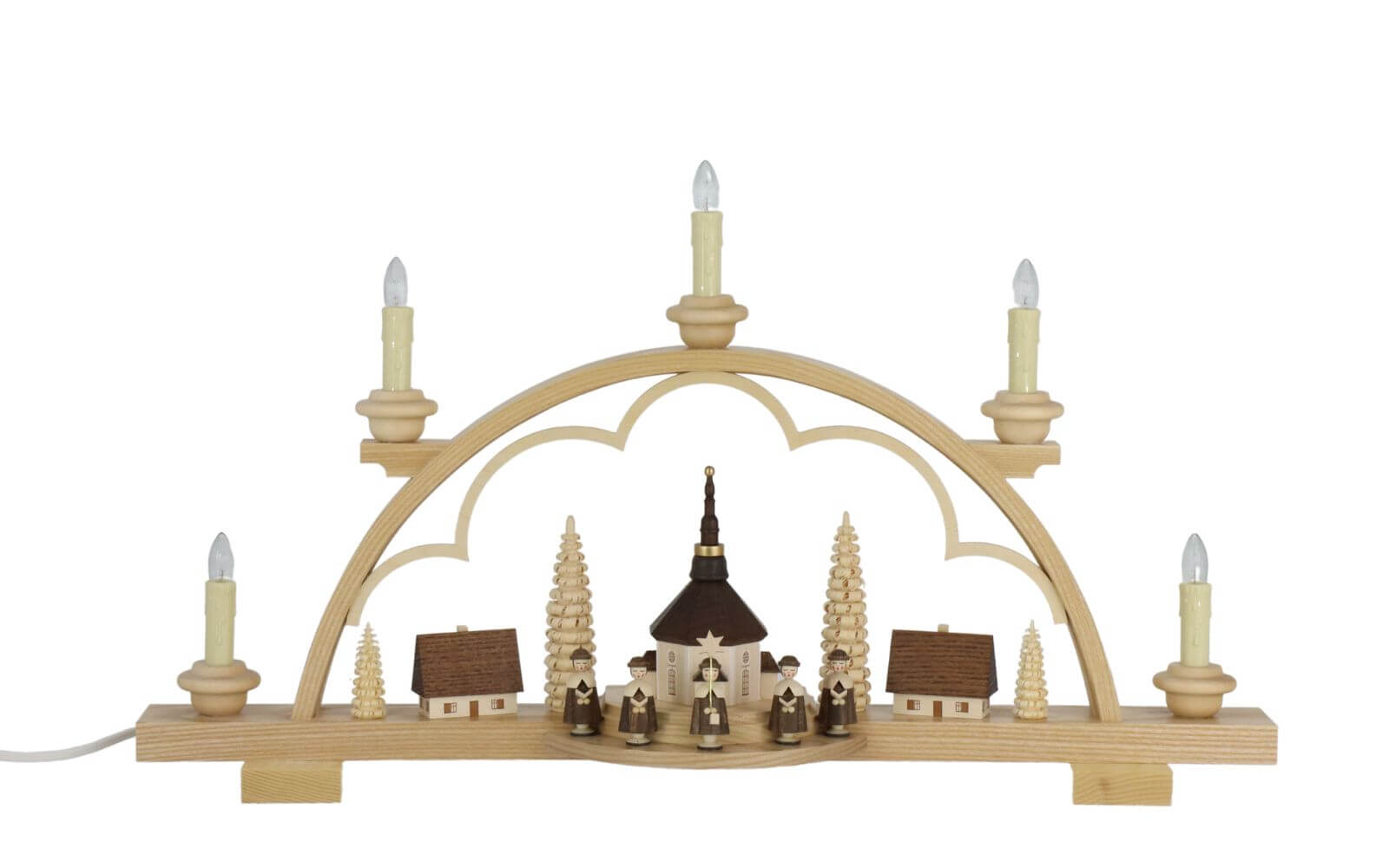 Candle arch Kurrende with small village, 57 cm by Müller Kleinkunst_2