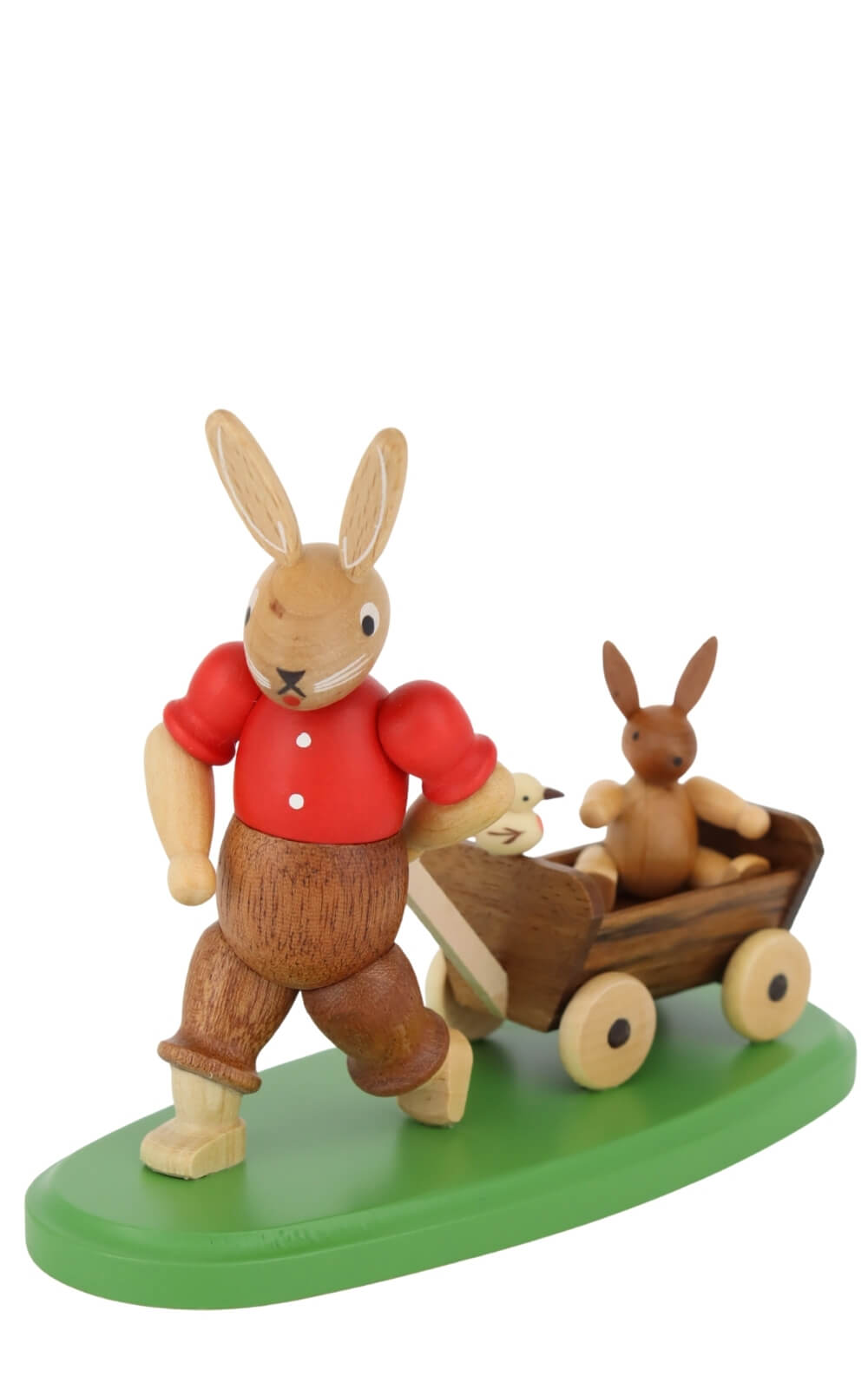 Easter Bunny Father with Child on Handcart by Müller Kleinkunst_2