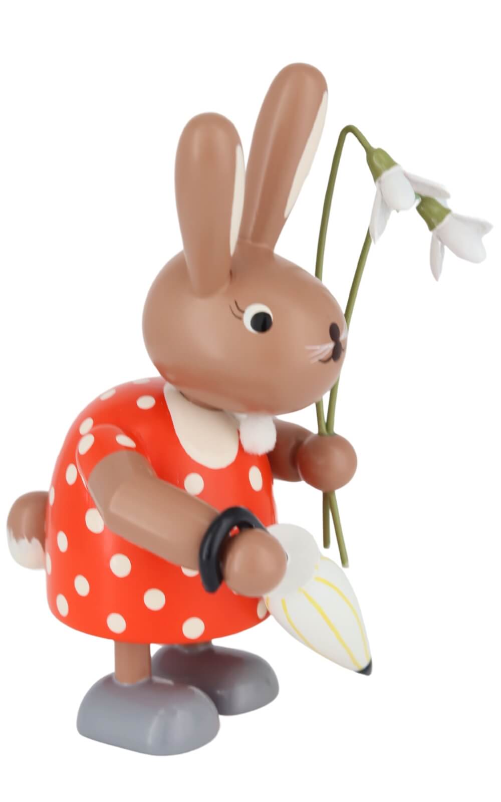 Easter bunny - Bunny with snowdrop, 11 cm by KWO