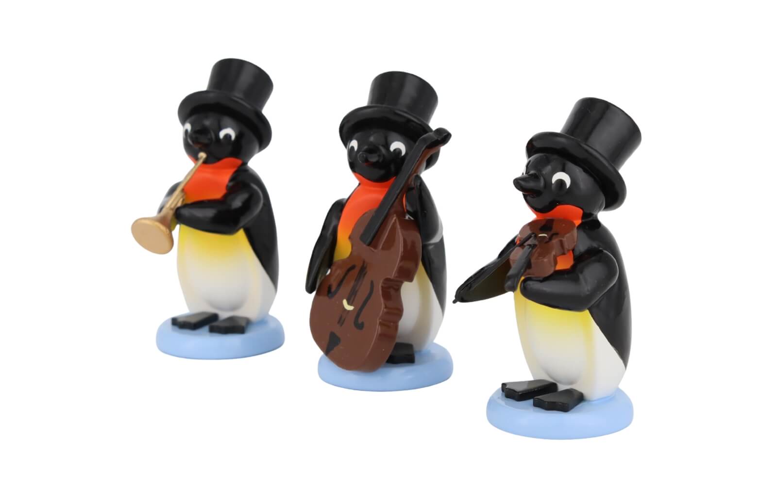 Miniature Penguin Orchestra, 3-piece set, coloured, from SEIFFEN.COM
