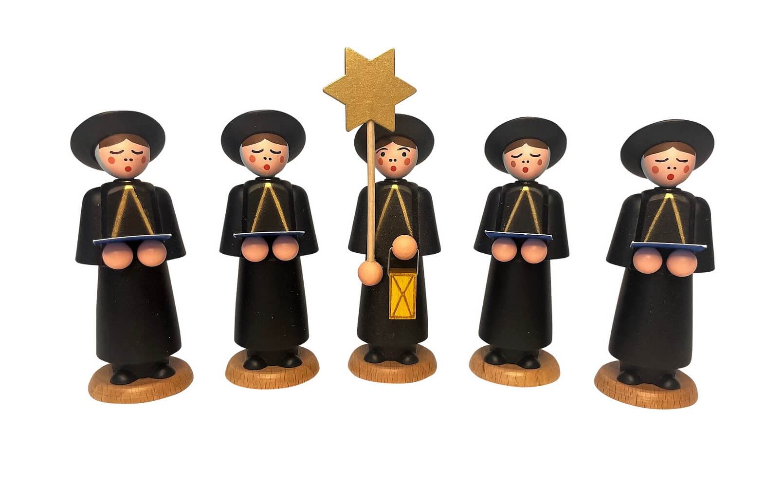 Miniature currende figures, 5 pieces, black by SEIFFEN.COM