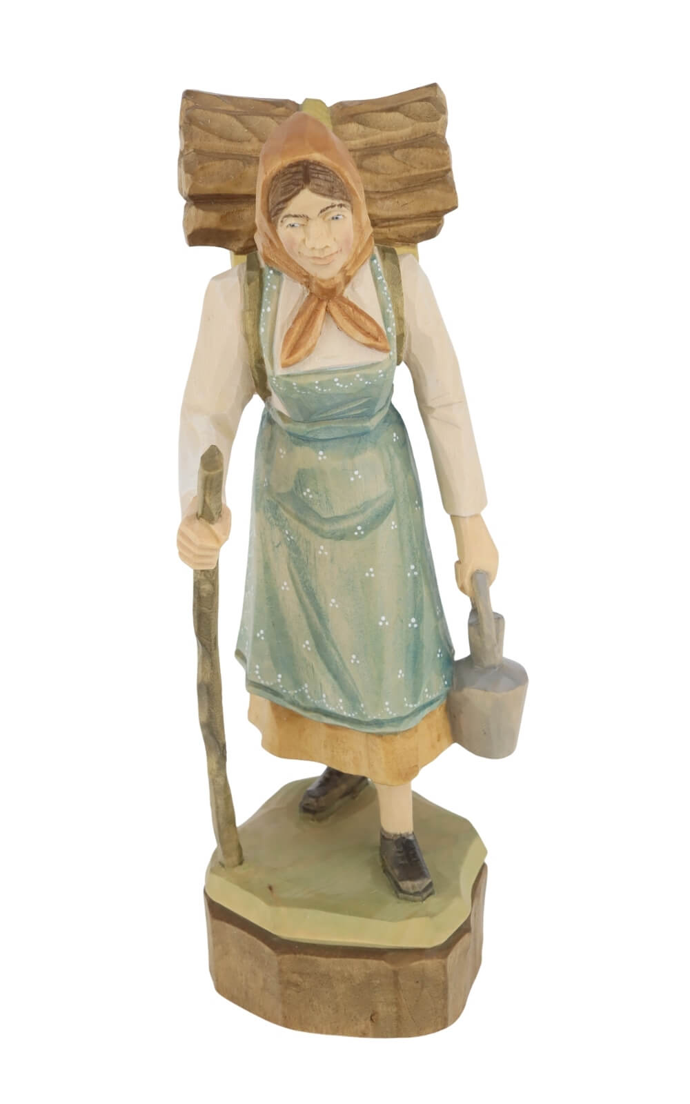 Forest Woman, carved, 25 cm / 9,8 inches, coloured, by Schnitzkunst from the Ore Mountains2