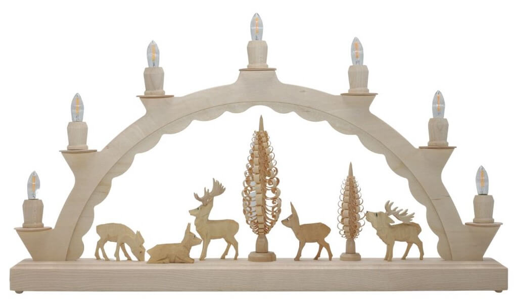LED Candle arch with carved deer by SEIFFEN.COM_3