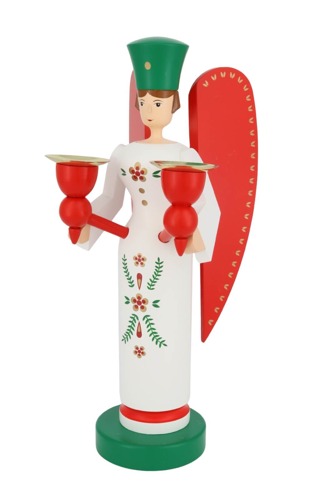 Angel and miner for wax candles, 26 cm, colored by Richard Glässer_5