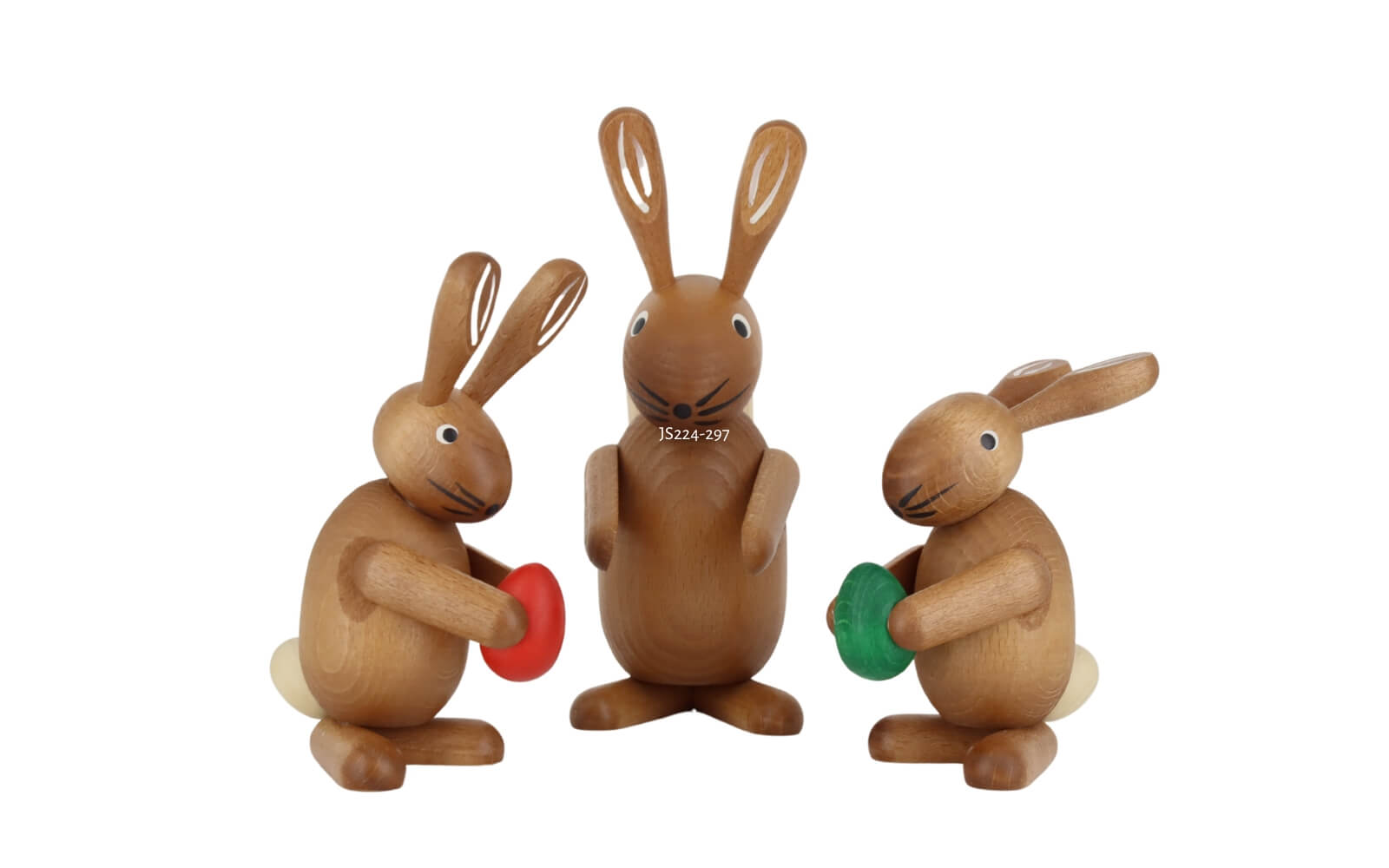 Bunny group, 3-piece, colored, 11 cm - 18 cm by Jan Stephani_1