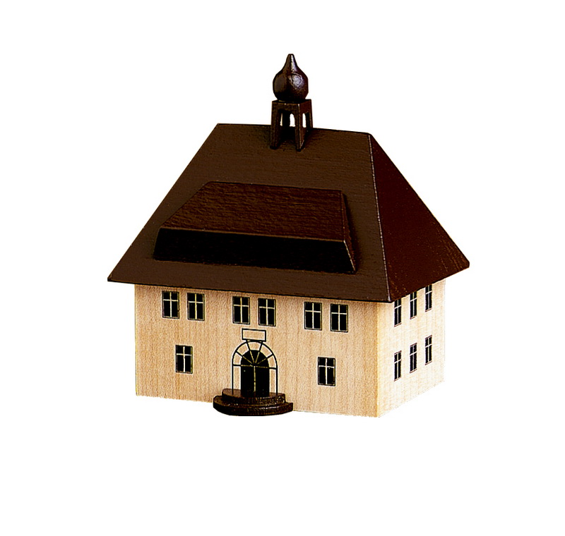 Miniature Seiffen town hall, 7 cm by Spielwarenmacher Günther
