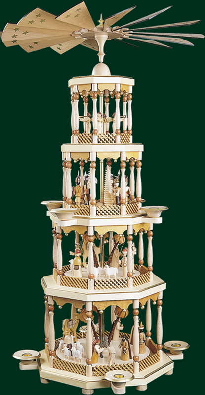 Christmas pyramid of the Holy Family, 4 - tiered, 94 cm by Richard Glässer_1