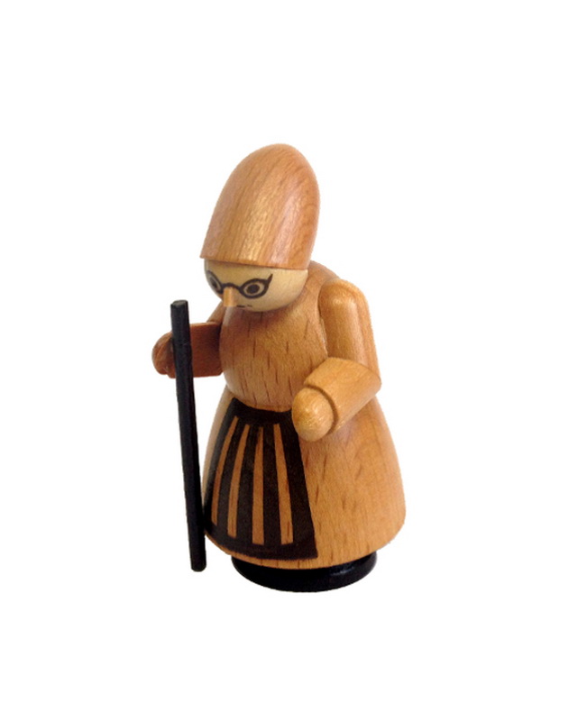 Miniature witch, 6 cm, natural by Spielwarenmacher Günther