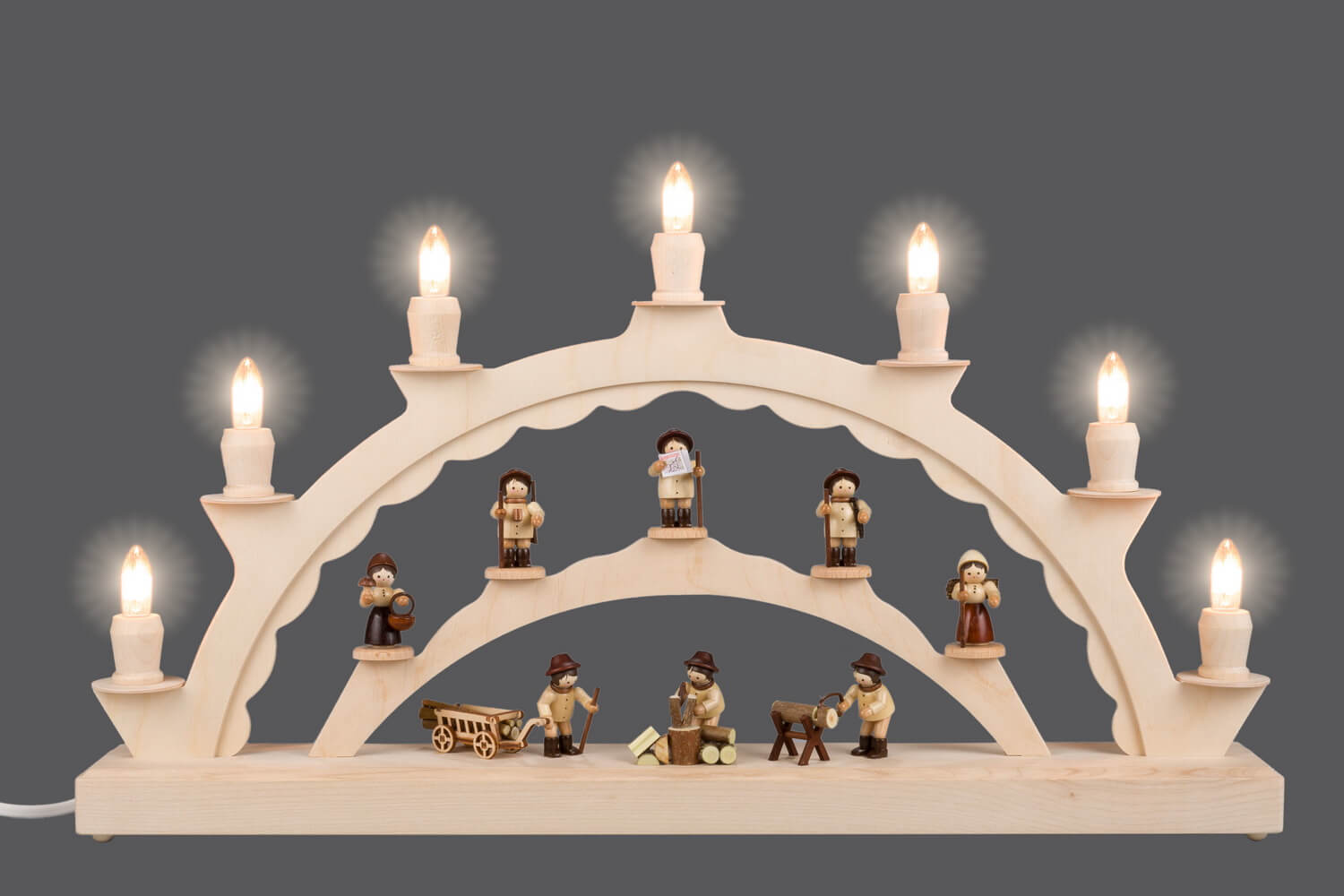Candle arch forest people, 50 cm, electrically illuminated by SEIFFEN.COM_3