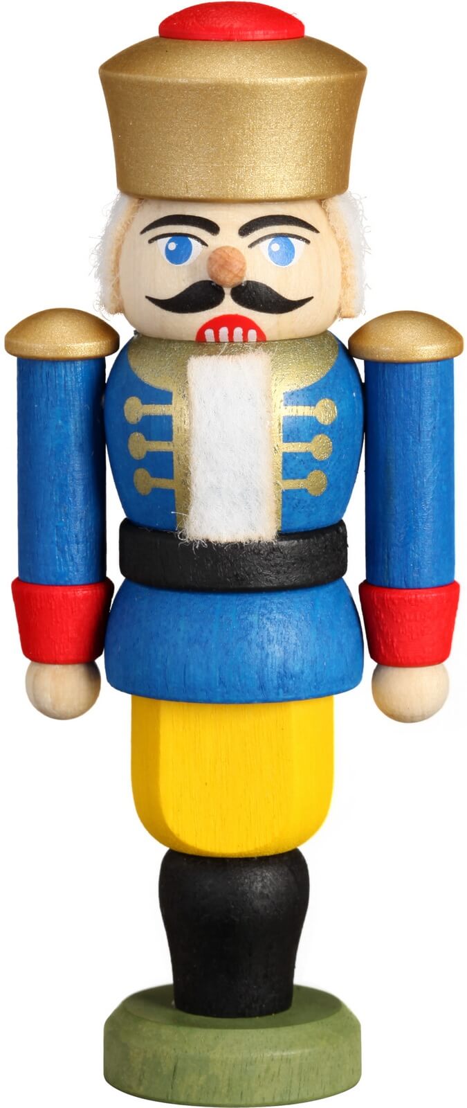Christmas tree decoration nutcracker king, blue by Seiffener Volkskunst eG