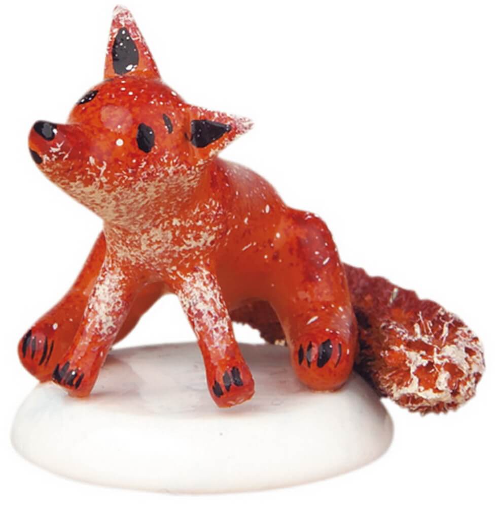 Winter child set of 4 foxes by Hubrig Volkskunst